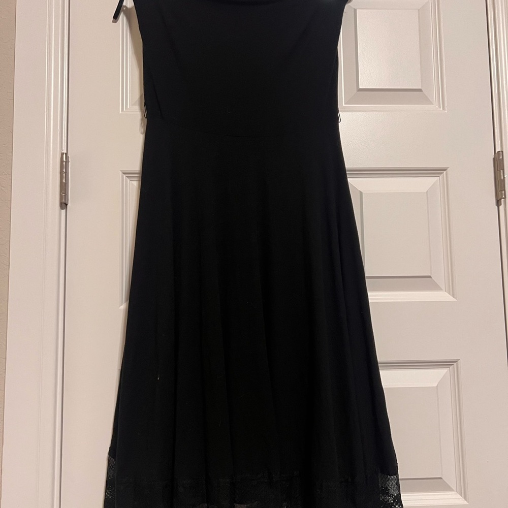 White House Black Market Strapless Black Dress